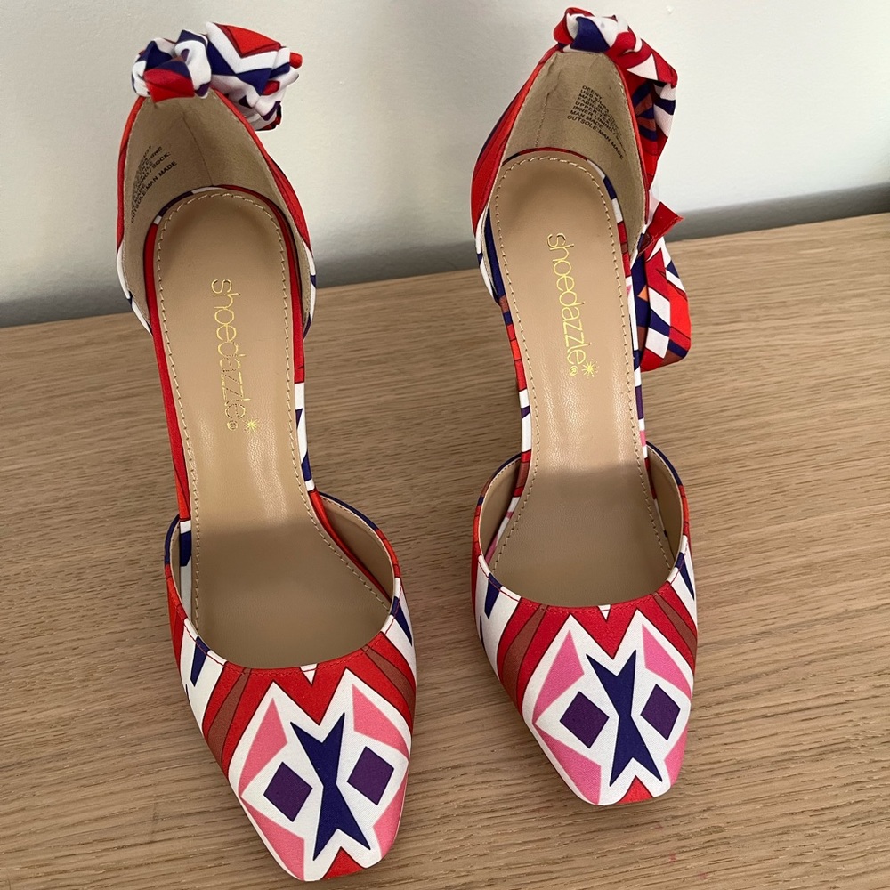 ShoeDazzle Deeny Ankle Tie Pumps
